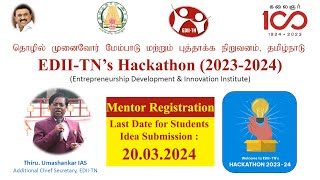 Mentor Registration for EDIITNs Hackathon [upl. by Mandy]