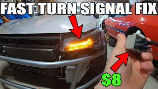 FAST TURN SIGNAL FIX FOR 8 FIX FRSBRZGT86 LED HYPERBLINK FOR CHEAP [upl. by Nodrog]