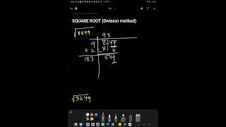 HOW TO FIND SQUARE ROOT BY DIVISION METHOD shortvideo maths trending exam youtube viral [upl. by Katlin]