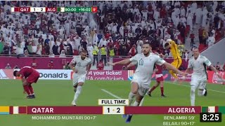 ملخص مباراة قطر والجزائر النارية 21 تنتهي بفوز الجزائر [upl. by Galatia]