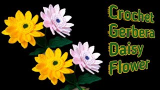 🌼How to Crochet Gerbera Daisy Flower  Crochet Africa Daisy Crochet Flower Bouquet 35 [upl. by Aicilav]