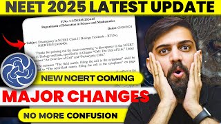 NEET 2025 Latest Update  New NCERT For NEET 2025  Correction in New NCERT  NEET 2025 Latest News [upl. by Kacerek]