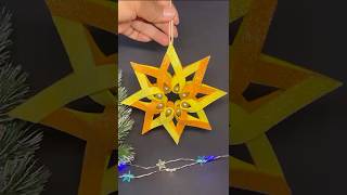 Diy Glitter foam sheet snowflakehrfor chistmas tree ornament christmascraft glitterfoamcraft [upl. by Yliab]