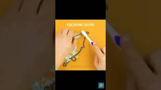 easily clean silver chain at home🏠😍🤣 [upl. by Palocz]