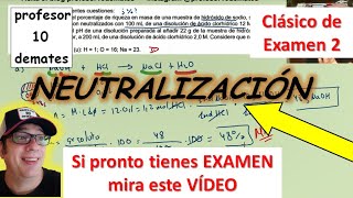 Ejercicios de reacciones de NEUTRALIZACIÓN resueltos de exámenes  Selectividad EVAU [upl. by Swartz]