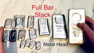 My full UK Silver Bar bullion investment stack collection Metal Head silver stacking journey so far [upl. by Adnohsad]