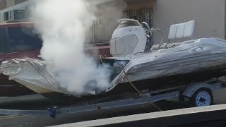 Our inflatable boat BLEW UP [upl. by Atnwahsal]