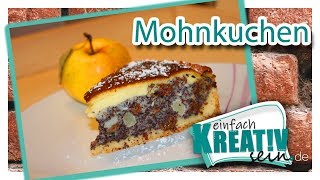 Omas DDR Mohnkuchen mit Puddinghaube  einfachkreativseinde Backen1 [upl. by Otto]