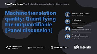 quotMachine translation quality Quantifying the unquantifiablequot Panel discussion [upl. by Shayna263]