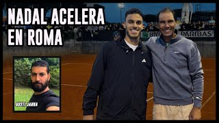 Rafael Nadal acelera en los entrenamientos de Roma  Gusti Janna y Diego Amuy para BATennis [upl. by Russi]