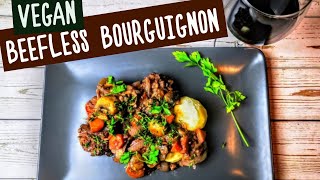 VEGAN BOEUF BOURGUIGNON  how to make a bouquet garni  Beefless beef Burgundy [upl. by Eelrak]