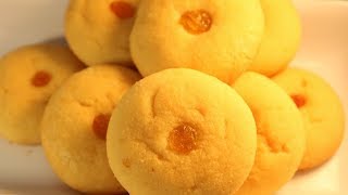 Kismis Nankhatai Biscuitচুলায় Naan Khatai Biscuit Biscuit Recipe in BanglaNankhatai Cookies [upl. by Araem565]