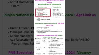 PNB Specialist Officer SO Recruitment 2024  Punjab National Bank Human Resources DivisionHRD HO🏦🏧 [upl. by Azitram305]