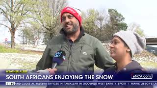 Weather Alert  South Africans enjoying the snow [upl. by Awahsoj378]