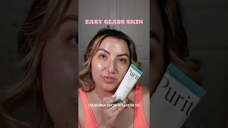 Simple GLASS SKIN skincare 🤍 glowcream panthenol glassskin koreanskincare skinbarrier purito [upl. by Boggs]