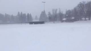 Snow in Beaudry Park Cortland NY Winter Storm Stella [upl. by Je343]