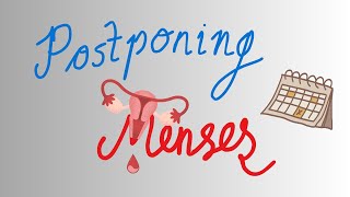 Postponement of Menses  Postponing periods [upl. by Katie]