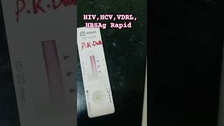 Serology Rapid Test HBsAg HCV HIV ampVDRL Test mltpathsala [upl. by Boleslaw]