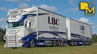 SUPER V8 SCANIA R560 TRUCK LOUD PIPE LBC Logistik Sweden GIGALINER [upl. by Hillell500]