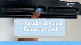 Perfurador de papel reposicionável [upl. by Eulalee]