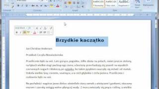 Microsoft Word  formatowanie tekstuwmv [upl. by Aleras]