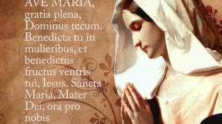 Ave Maria Hymn with Lyrics  Latin [upl. by Evin]