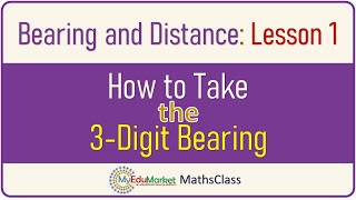 How to Take a 3Digit Bearing  MyEduMarket MathsClass [upl. by Gunnar]