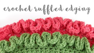 How to Crochet Ruffled Edging [upl. by Beker]