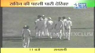 sachin tendulkar first inning  Part 2 mp4 [upl. by Hooge]