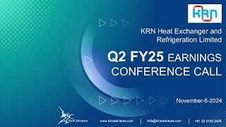 KRN Heat Exchanger and Refrigeration Limited Q2 FY25 Earnings Conference Call [upl. by Yssak]