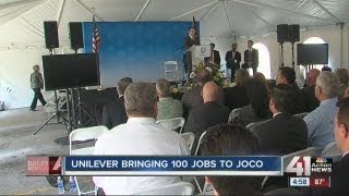 Unilever announces 100 new jobs to come to Johnson County Kan [upl. by Nyladam]