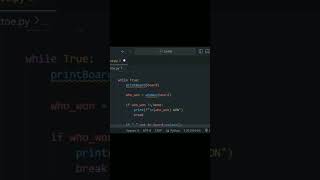 I made Tic Tac Toe game in python Part 3 coding python code pythonprogramming codewriter101 [upl. by Coulson]