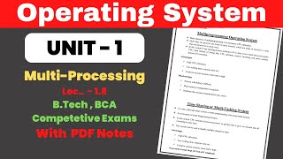 L18 Classification of OS  Multi  Processing System  Operating System Full Course [upl. by Guido587]