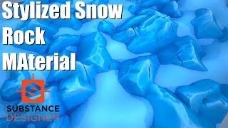 Substance Designer  Stylized Snow Rock Material [upl. by Yleek23]