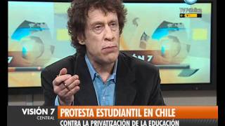 Visión Siete Se intensifica la protesta estudiantil en Chile [upl. by Eneli12]