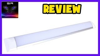 36w 6500k Cool White LED Wall  Ceiling Batten Light REVIEW [upl. by Greenebaum261]