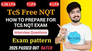 Tcs free nqt for 2025  How to prepare for tcs nqt  interview questions  Aptitude questions tcs [upl. by Netsyrk]