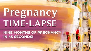 9 months of pregnancy in 45 seconds  Pregnant Belly Time Lapse [upl. by Fisken825]