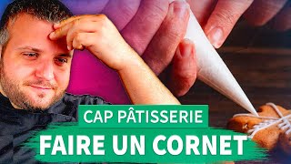 Comment faire un cornet  CAP pâtisserie [upl. by Ynahpets]