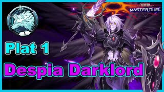 Plat 1 with Despia Darklord Perfect synergy these dark fairies rule YuGiOh Master Duel [upl. by Ardnasil512]