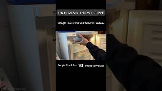 This is the Google Pixel 9 Pro vs iPhone 16 Pro Max Freezing Pepsi Torture Durability testshorts [upl. by Salina]