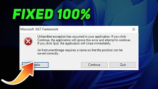 FIX  Unhandled Exception has Occurred in a Component in Your Application [upl. by Benis39]