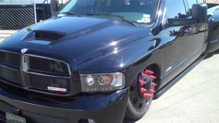 Satans Ride Slammed Black Dually Pickup Truck [upl. by Norat556]