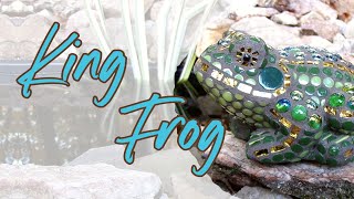 King Frog  Mosaic Garden Sculpture mosaic gardenart paltiya frog sculpture [upl. by Nwahsak]