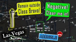 NASTY ARGUMENT between Cessna Pilot and Vegas ATC  Busted Bravo Airspace [upl. by Crystal118]