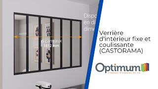 Kit verrière en aluminium et verre trempé Optimum Castorama [upl. by Havard]