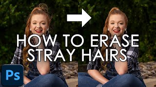 Easily remove flyaway hairs in Photoshop [upl. by Hawley]