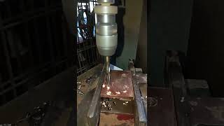 Drilling copper busbar [upl. by Ernestus]