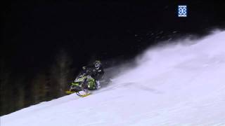 Winter X Games 2012 First Snowmobile Front Flip Slow Motion [upl. by Eryt670]