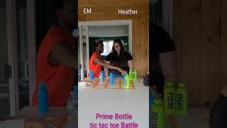 Prime bottle tic tac toe shortsvideo familygamenight famillytime prime funnycomedy [upl. by Seira]